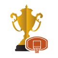 Gold trophy and basketball design Royalty Free Stock Photo