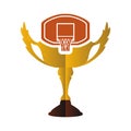 Gold trophy and basketball design Royalty Free Stock Photo