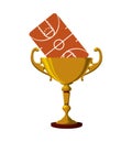 Gold trophy and basketball design Royalty Free Stock Photo