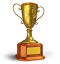 Gold trophy cup Royalty Free Stock Photo