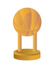 Gold Trophy Cup Basketball Royalty Free Stock Photo