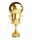 Gold Trophy Cup football Royalty Free Stock Photo