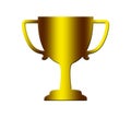 Gold trophy cup icon isolated on transparent background. png format Royalty Free Stock Photo