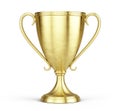 Gold trophy cup isolated on a white background Royalty Free Stock Photo