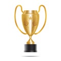 gold trophy cup. Vector illustration decorative design Royalty Free Stock Photo