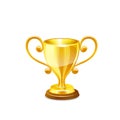 Gold Trophy Cup. Vector Royalty Free Stock Photo