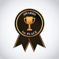 Gold trophy icon Royalty Free Stock Photo