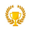 Gold trophy icon Royalty Free Stock Photo