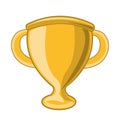 Gold trophy isolated illustration