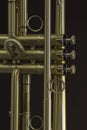 Gold Trumpet Detail Royalty Free Stock Photo