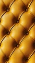 Luxurious Gold Tufted Leather Texture Background. Royalty Free Stock Photo