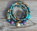 Gold and turquoise necklace