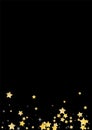 Gold Twinkle Stars Vector Black Background Royalty Free Stock Photo