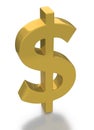 Gold US dollar currency icon