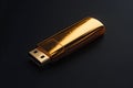 Golden HDMI Flash Drive Royalty Free Stock Photo