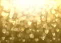 Gold Valentine abstract background