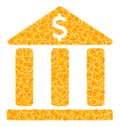 Gold Vector Bank Building Mosaic Icon Royalty Free Stock Photo