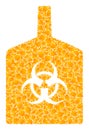 Gold Vector Biohazard Bottle Mosaic Icon
