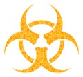 Gold Vector Biohazard Mosaic Icon