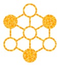 Gold Vector Blockchain Mosaic Icon