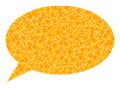 Gold Vector Chat Cloud Mosaic Icon