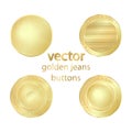 gold vector jeans buttons.