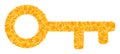 Gold Vector Key Mosaic Icon Royalty Free Stock Photo
