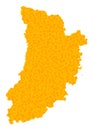 Gold Vector Map of Lleida Province