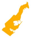 Gold Vector Map of Monaco Royalty Free Stock Photo
