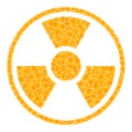 Gold Vector Radioactive Symbol Mosaic Icon