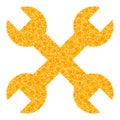 Gold Vector Repair Spanners Mosaic Icon