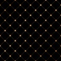 Gold veil seamless pattern on black background. Vector Illustration.