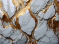 Gold veins on white marble. Texture of polished stone Royalty Free Stock Photo