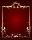 Gold vintage border ornament Royalty Free Stock Photo