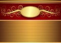 Gold vintage card (vector) Royalty Free Stock Photo