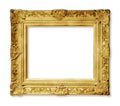Gold vintage frame isolated