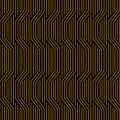 GOLD VINTAGE LINES ON BLACK PATTERN TEXTURE