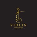 gold violin icon