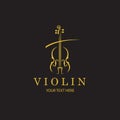 gold violin icon