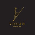 gold violin icon