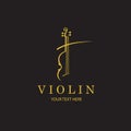 gold violin icon