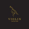 gold violin icon