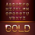 GOLD VIP letters alpahabet