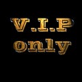 Gold VIP reservation sign Royalty Free Stock Photo