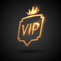 Gold and vlack VIP label Royalty Free Stock Photo