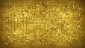 Gold wall with flashing lights abstract background