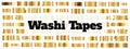 Gold washi tape strips, washy tape ordecorative adhesive strips Royalty Free Stock Photo