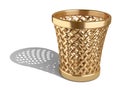 Gold wastepaper basket empty