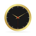 Gold watch with black face Royalty Free Stock Photo