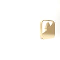 Gold Water drop icon isolated on white background. 3d illustration 3D render Royalty Free Stock Photo